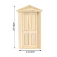 thumbnail image 4 of 1/12 mini house Miniature Exterior Inward Open 6-panel Wood Door with Steepletop, 4 of 8