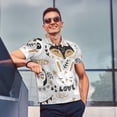 thumbnail image 4 of Pofeuu Funny Animals Series Print Men's Loose Fit Midweight Short-Sleeve Pocket Polo-Medium, 4 of 6