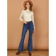 thumbnail image 3 of Pantalones Vaqueros Acampanados De Campana Elásticos Para Mujer Azul XL, 3 of 6
