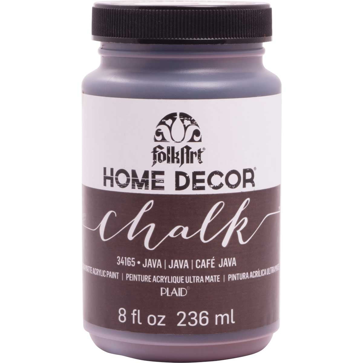 FolkArt Home Décor Chalk Acrylic Paint, Matte Finish, Java Brown, 8 fl