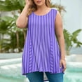 thumbnail image 2 of Uaswgudfs Long Tank Tops for Women Plus Size Sleevelss Tunic Casual Summer Clothes Swing Shirts Boat Neck Loose Blouse 2025, 2 of 4