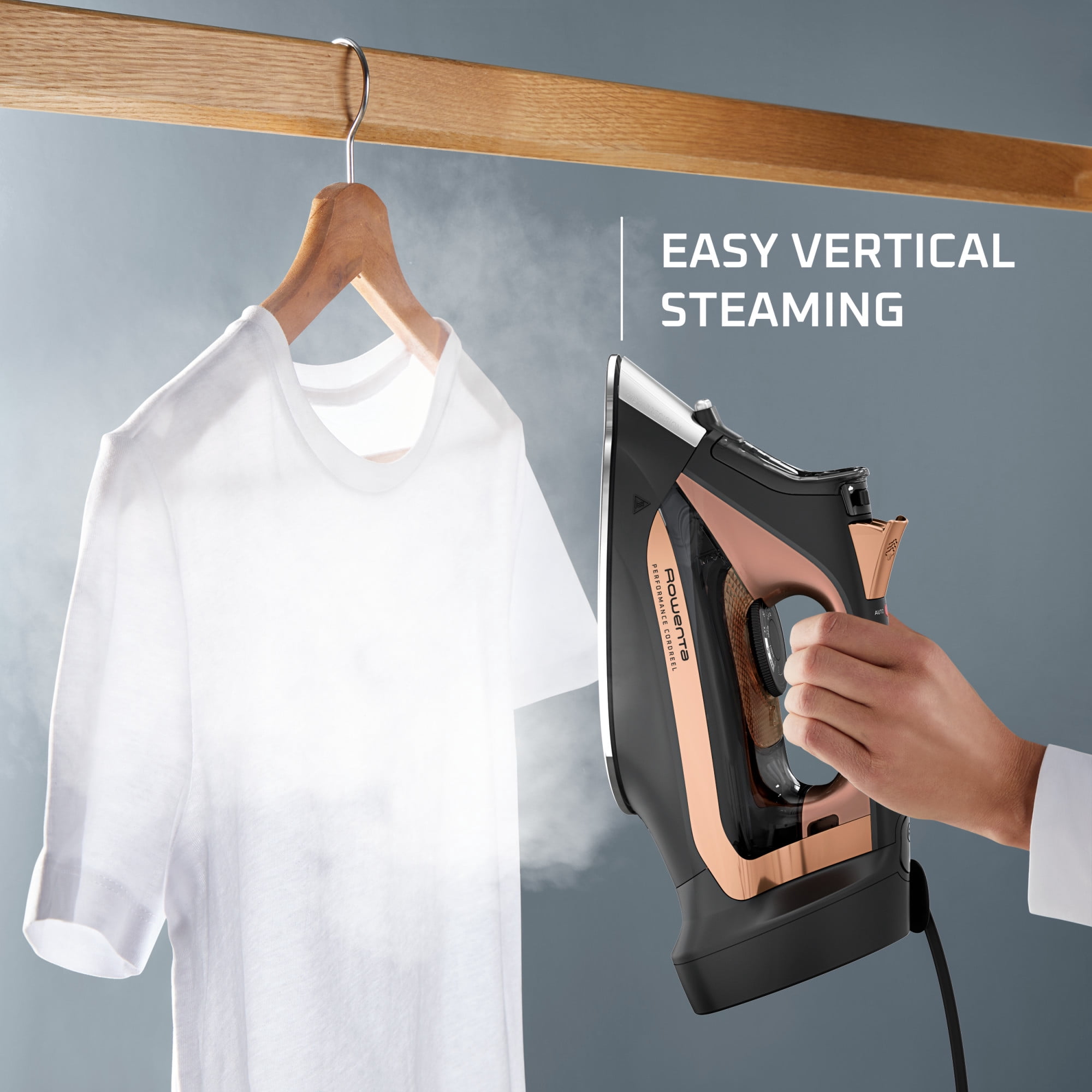 (2 pack) Performance Cordreel Steam Iron, Powerful Steam & Retractable Cord