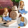 thumbnail image 1 of Pequeña Niña con Perro Ganfancp Decoración Adornos Artesanales de Resina, 1 of 7