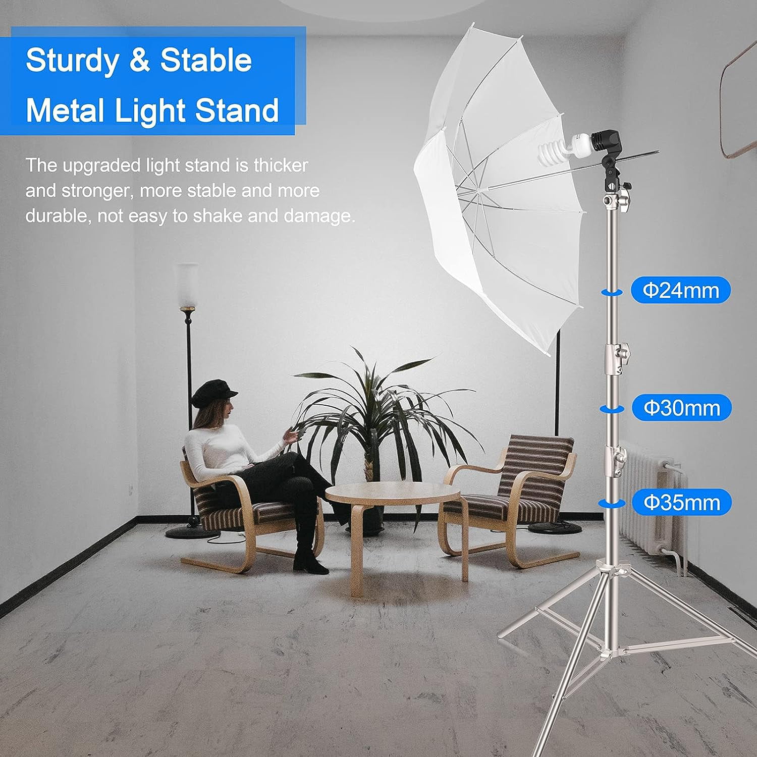  EMART Photography C Stand with Boom Arm, 10ft/300cm