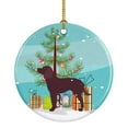 thumbnail image 1 of American Water Spaniel Merry Christmas Tree Ceramic Ornament, 1 of 1