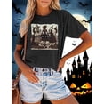 thumbnail image 6 of Halloween Shirt for Women Funny Novelty Horror Movie Graphic Halloween Holiday Tshirt Short Sleeve Horror Squad Tshirt, 6 of 9