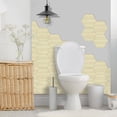 thumbnail image 4 of Hexagon Wood Grain Peel and Stick Wall Tiles, 10 PCS Self-Adhesive PVC Vinyl Backsplash Tiles, Waterproof Removable Hex Tile Stickers for Kitchen Bathroom Living Room, 7.87x9.06 inch, 4 of 8
