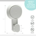 thumbnail image 5 of Bath Bliss 4 Pack Plastic Gel-Suction Power Hooks, White, 5 of 9
