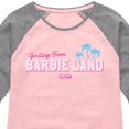 thumbnail image 3 of Barbie - Greetings From Barbie Land - Toddler & Youth Girls Raglan Graphic T-Shirt, 3 of 5