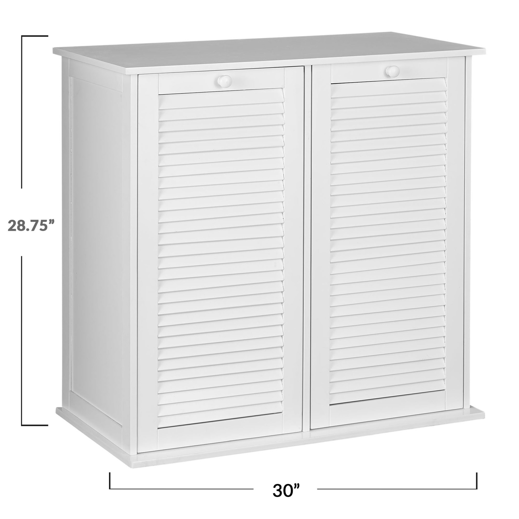 Household Essentials Tilt-Out Laundry Sorter Cabinet with Shutter Front ...