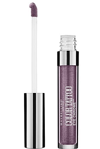2 PACK Maybelline New York Color Tattoo Eye Chrome Eyeshadow, (570) Sharp Purple