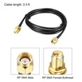 thumbnail image 2 of Uxcell RP-SMA Male to RP-SMA Female Antenna Extension Cable  RG174 Medium Length Plastic Black 1pcs 3.3 ft, 2 of 5