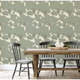 thumbnail image 5 of S4Sassy Peel and Stick Walls Covering, Floral Tree Canopy Print - Asian Style Wall Mural, Walls Makeover for Bathroom, Laundry Room, Closet Interior - Self-Adhesive Wallpaper Vinyl - Green, 25"x120", 5 of 9