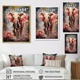 thumbnail image 4 of Designart "Stampede Of Pink Elephants" Music Canvas Wall Art, 4 of 7