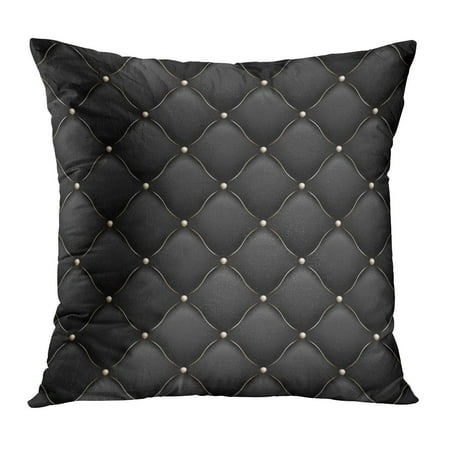 Pillow Upholstery STOAG Black Upholstery Gloss Quilted Pattern True Luxury with Gold Thread and Also Includes 10 VIP Abstract Throw Pillowcase Cushion Case Cover 16x16 inch ()