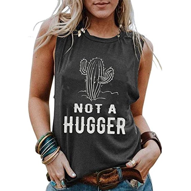 YourTops T-Shirt Femme Pas un Câlin Cactus