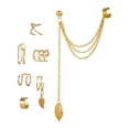 thumbnail image 4 of Pendientes con clip para la oreja jinwen 7 piezas oro, 4 of 8
