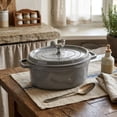 thumbnail image 5 of Staub Cast Iron 5.75-qt Coq au Vin Cocotte - Graphite Grey, 5 of 5