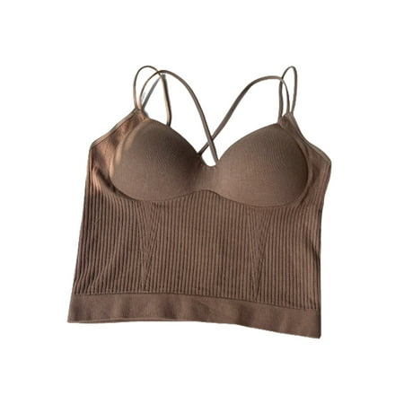 

Strappy Sports Bra for Women Sexy Crisscross Back Light Support Yoga Bra