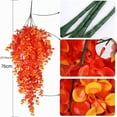 thumbnail image 3 of 2pcs Artificial Fern Plants Fake Hanging Plants, Outdoor Faux Plants Uv Resistant Suitable for Fall Spring Bedroom Living Room Balcony Office Party Home Decorations(Orange), 3 of 7