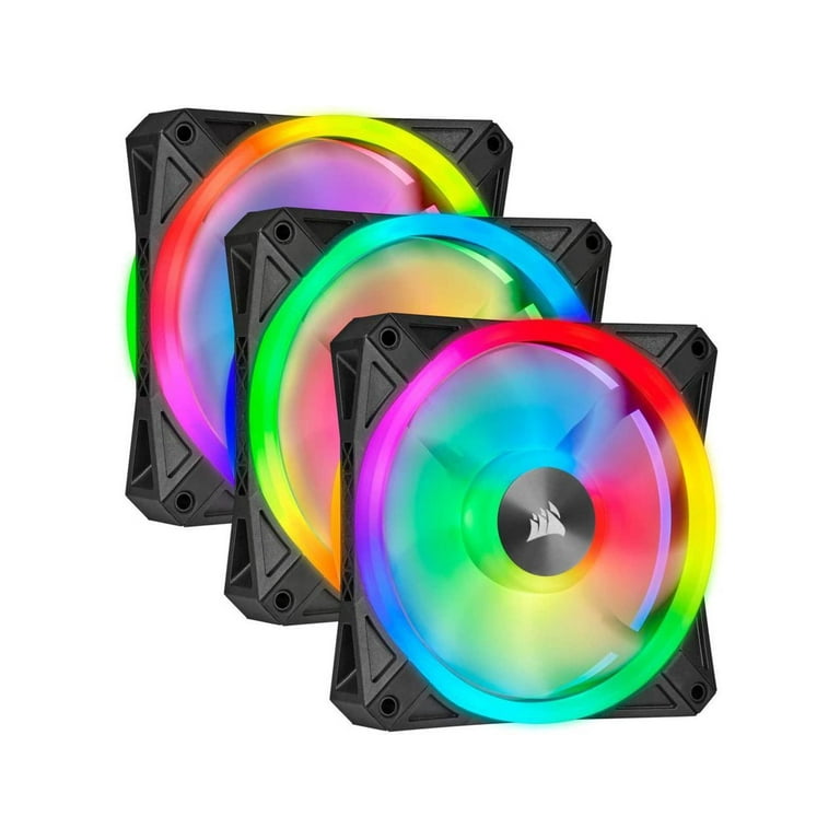 Corsair QL Series, Ql120 RGB, 120mm RGB LED Fan, Triple Pack with