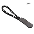thumbnail image 2 of 8 Pieces Zipper Pull Puller Lightweight Rope Tag Fixer Multi-Purpose Replacement Buckle Bags Suitcase Accessories Textiles Dark Gray+BlackWhite, 2 of 5