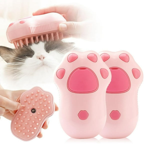 Rechargeable Steam Pet Brush 2024 New Cat Shape Cat Steam Brush Steamy Dog Brush Spray Cat Hair Brushes For Massage Pet Grooming Comb Hair Removal Combs Breeder Accessories Dog