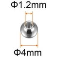 thumbnail image 2 of Uxcell Beads 4mm Stainless Steel 1.2mm Hole Dia Bead for DIY Crafts, Silver Tone 10 Pack, 2 of 6