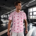 thumbnail image 3 of Wukai Strawberries Print Men's Short-Sleeved Mesh T-Shirt,Quick-Dry Short Sleeve Workout T-Shirt-X-Large, 3 of 8