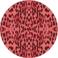 thumbnail image 1 of Ahgly Company Indoor Round Patterned Grapefruit Red Area Rugs, 3' Round, 1 of 6