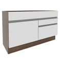 thumbnail image 1 of Mueble de Cocina Para Tarja Madesa Glamy 120 cm 1 Puerta y 2 Cajones (Sin Tablero ni Tarja) Marrón/Blanco, 1 of 5