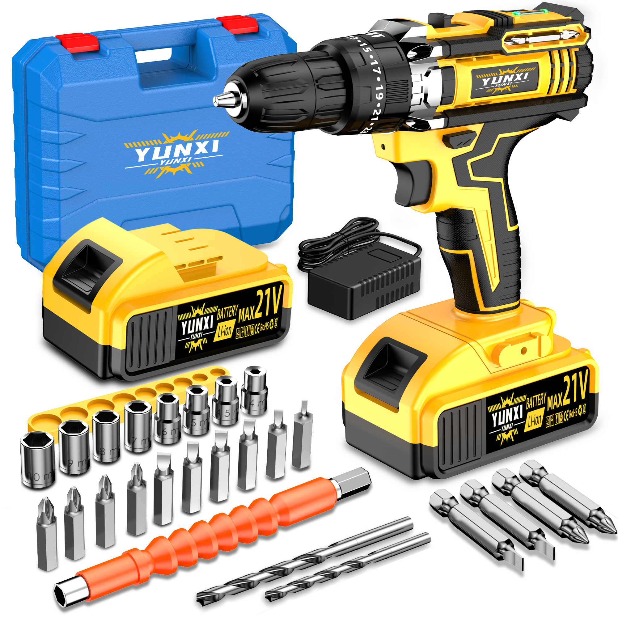 DGB Cordless Drill Driver, Rechargeable Lithium-Ion Power Tool for Home Improvement, Furniture Assembly and Everyday DIY Projects