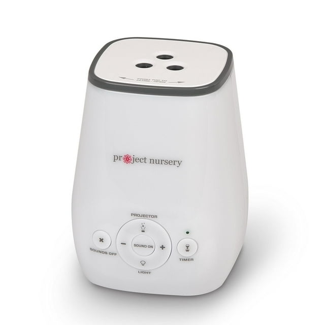 Projecteur apaisant 4-en-1 de Project Nursery avec veilleuse et minuterie - Blanc