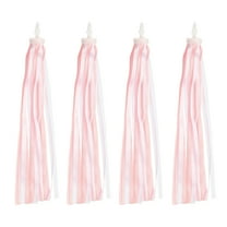 Uxcell Bike Streamers, Colorful Scooter Handlebar Tassels Grips Ribbon Accessories Decorations for Tricycle Handles Pink White