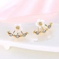 thumbnail image 3 of Women Fashion Accessories Crystal Stud Earrings Boucle d'oreille Femme Flower Earrings Gold Bijoux Jewelry Silver, 3 of 5