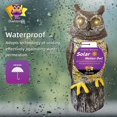 thumbnail image 3 of Escultura solar Owl Garden Owlsome con detector de movimiento, 3 of 6