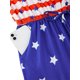 thumbnail image 5 of VISgogo Mono corto para mujer, sin mangas, cuello redondo, estampado de rayas y estrellas, con cordones, mono del día de la independencia VISgogo  moda, 5 of 6