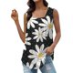 thumbnail image 1 of Gibobby Camiseta sin mangas con cuello cuadrado para mujer, informal, sin mangas, con dobladillo curvo plisado(Blanco,G), 1 of 4