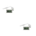 thumbnail image 4 of Injueey Termómetro digital ABS Pantalla LCD montada en la pared Alimentado por Higrómetro integrado preciso Medidor de medidor de Blanco 2piezas, 4 of 6