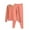 Pink-women pajama set, variant on RongHuan Thermal Pajiama Set for Women Fleece Lined Long Sleeve Crewneck Top and Bottom Set Loose Fit Pants