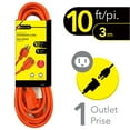 thumbnail image 2 of Elink - Indoor/Outdoor Extension Cord, 10 Feet Length, Orange, 2 of 3