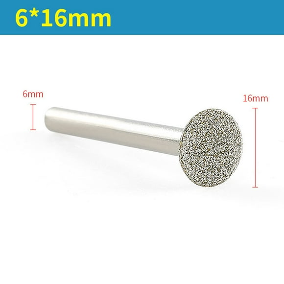 Chendee 1 Pce 6-30Mm Meule de Sculpture Diamant Tige 6Mm pour Graveur Broyeur, 6x16
