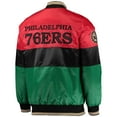 thumbnail image 3 of Men's Starter Red/Black/Green Philadelphia 76ers Black History Month NBA 75th Anniversary Full-Zip Jacket, 3 of 4