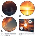 thumbnail image 3 of Designart Sunset Wall art, At Sunset Coastal Serenity painting I , sunset Wall art decor, Yellow Traditional Canvas wall art, 20x12 inches, 3 of 5