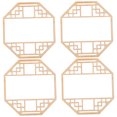 thumbnail image 6 of Masteelf 4-Piece Miniature Wooden Window Frames Set, Chinese Style Tiny Dollhouse Window Shutters, Craft Accessories for Dollhouse Decoration, 6 of 8
