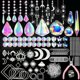 thumbnail image 4 of 370 Piezas de Kits de Atrapasueños de Cristal, Candelabro Colgante, Piezas de Prismas de Cristales, Colgantes para Hacer Arcoíris, Cuentas de Atrapasoles DIY, 4 of 7