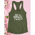 thumbnail image 3 of Mothers Day White Text Racerback Tank Women -Image by Shutterstock, Female Small, 3 of 4