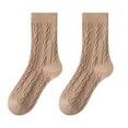 thumbnail image 2 of Winter Socks, Women's Thick Cotton Mid Calf Socks, Seamless Toe Boneless Socks, Cable Knit Socks for Women, Cold Days, Boots, Warm & Comfortable, Gift Pack Baberdicy, Ideal for Women, 2 of 3