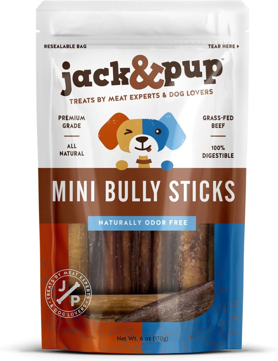 Great for Teething Puppies 12 Inch Junior Bully Stick Dog Chew 18 Pack 12 Long Premium Grade All Natural Gourmet Puppy Treat Chews Jack&Pup Dog Bully Sticks for Small Dogs 