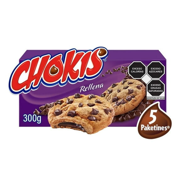 Galletas Chokis con relleno y chispas sabor chocolate 300 g